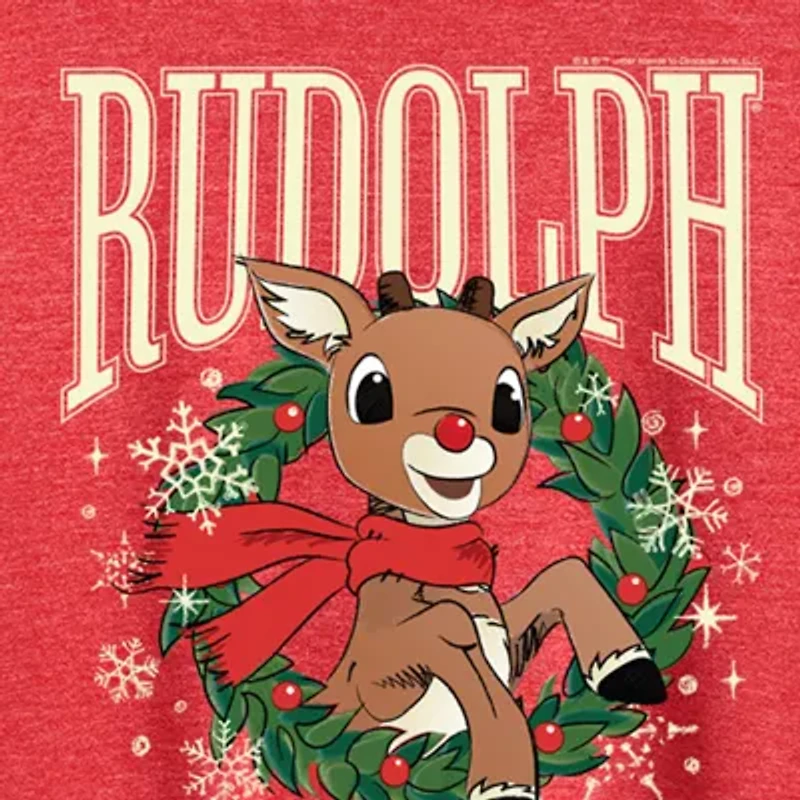 Rudulph Womens Crew Neck Short Sleeve Regular Fit Rudolph Graphic T-Shirt