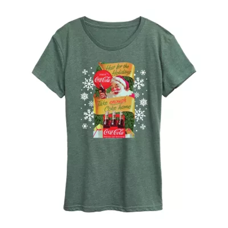 Womens Crew Neck Short Sleeve Regular Fit Graphic T-Shirt