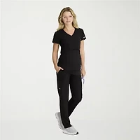 Skechers Skt269 Bloom 1-Pocket Maternity Top Womens V Neck Short Sleeve Stretch Fabric Moisture Wicking Scrub