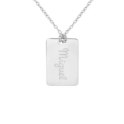 Personalized Sterling Silver Name Dog Tag