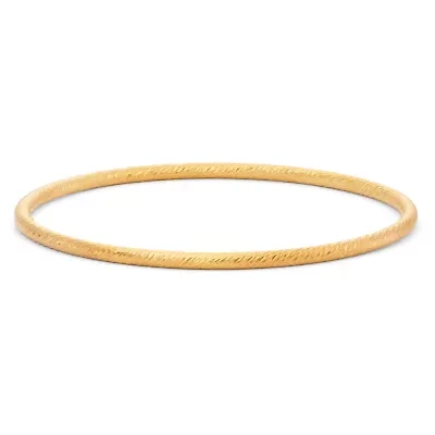 Unisex Adult 14K Gold Over Silver Bangle Bracelet