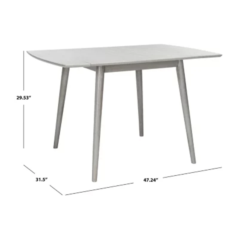 Kaylee Collection Rectangular Wood-Top Dining Table
