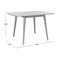 Kaylee Collection Rectangular Wood-Top Dining Table