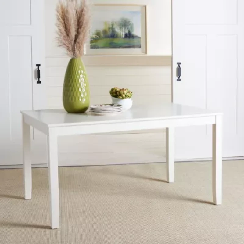 Silio Collection Rectangular Wood-Top Dining Table