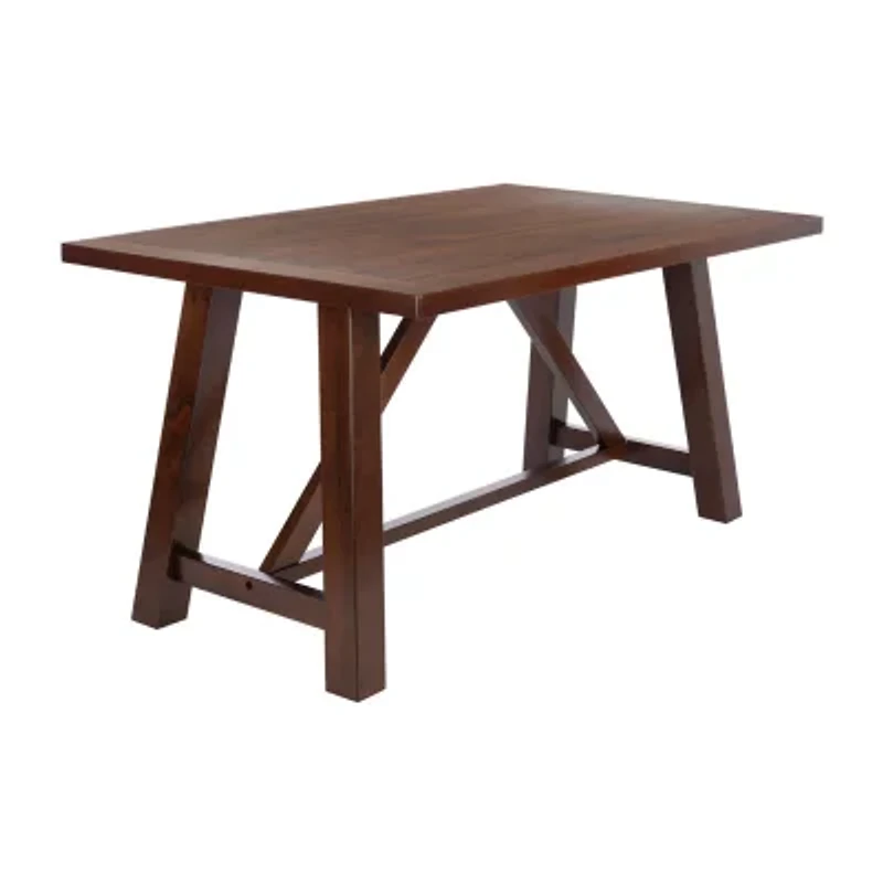 Ainslee Collection Rectangular Wood-Top Dining Table