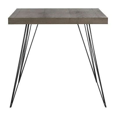 Wolcott Collection Square Wood-Top Dining Table