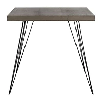 Wolcott Collection Square Wood-Top Dining Table