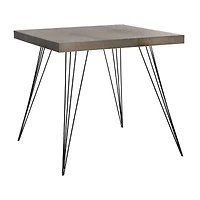 Wolcott Collection Square Wood-Top Dining Table
