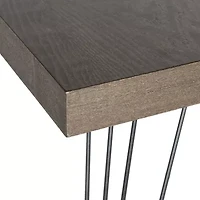Wolcott Collection Square Wood-Top Dining Table