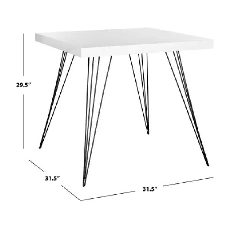 Safavieh Wolcott Collection Square Wood-Top Dining Table