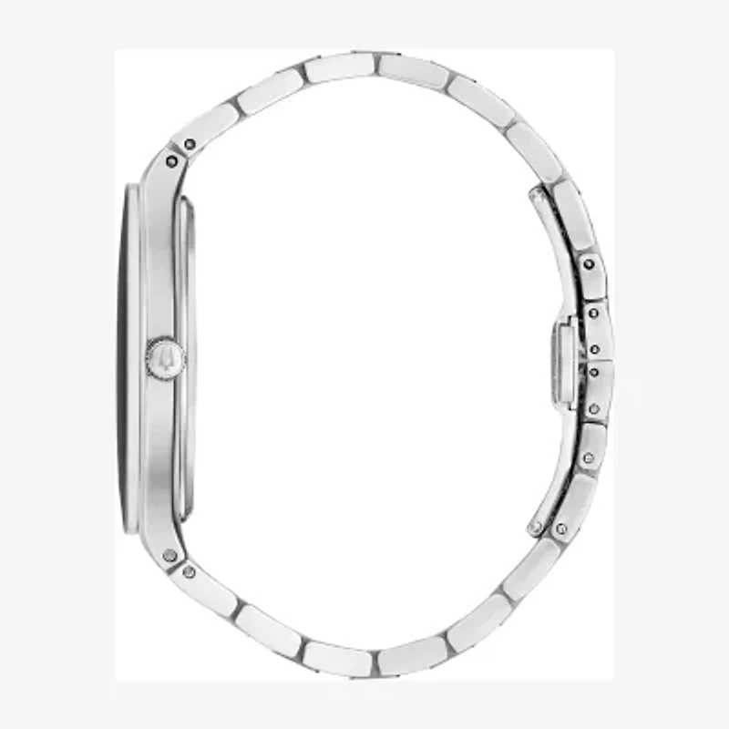 Bulova Apollo Special Edition Mens Silver Tone Stainless Steel Bracelet Watch 96a296