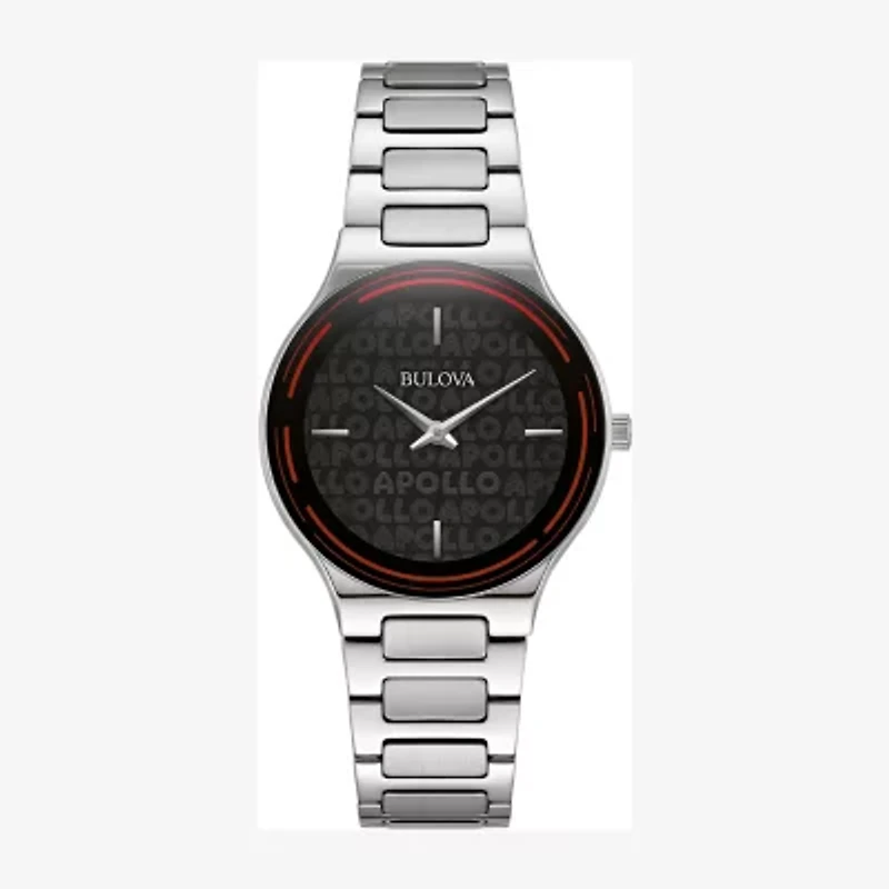 Bulova Apollo Special Edition Womens Silver Tone Stainless Steel Bracelet Watch 96l309