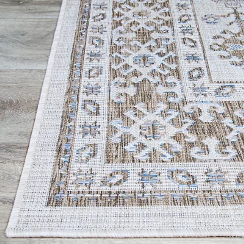 Couristan Charm Woodburn Flatweave Indoor Outdoor Rectangular Area Rug