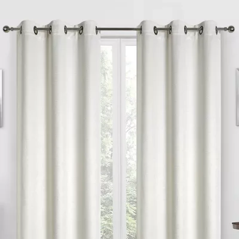 Regal Home Diamond Embossed Grommet Top Energy Saving Blackout Set of 2 Curtain Panel