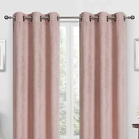Regal Home Diamond Embossed Grommet Top Energy Saving Blackout Set of 2 Curtain Panel