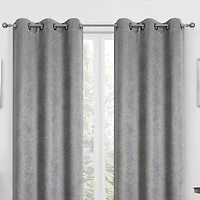 Regal Home Diamond Embossed Grommet Top Energy Saving Blackout Set of 2 Curtain Panel