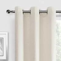 Regal Home Peninsula Faux Suede Grommet Top Energy Saving Blackout Set of 2 Curtain Panel