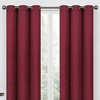 Regal Home Mackenna Jacquard Grommet Top Light-Filtering Set of 2 Curtain Panel