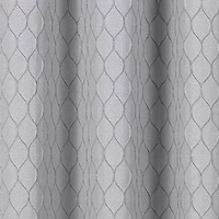 Regal Home Mackenna Jacquard Grommet Top Light-Filtering Set of 2 Curtain Panel