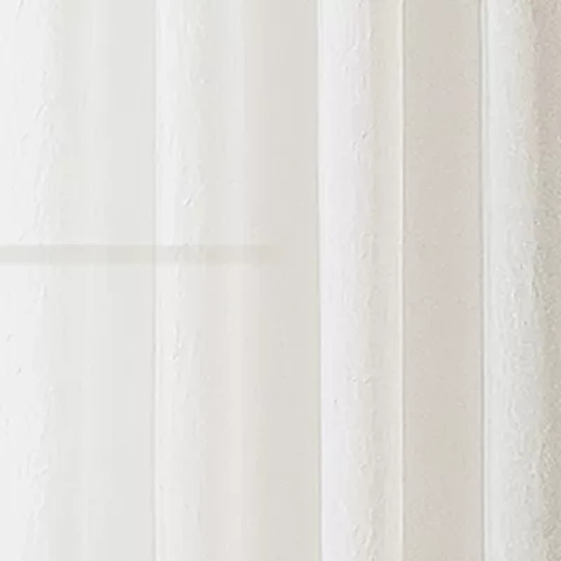 Regal Home Crushed Voile Solid Grommet Top Sheer Single Curtain Panel