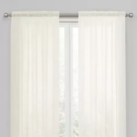 Regal Home Solid Voile Rod Pocket Sheer Single Curtain Panel