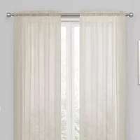 Regal Home Solid Voile Rod Pocket Sheer Single Curtain Panel