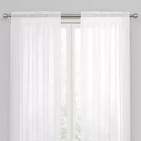 Regal Home Solid Voile Rod Pocket Sheer Single Curtain Panel