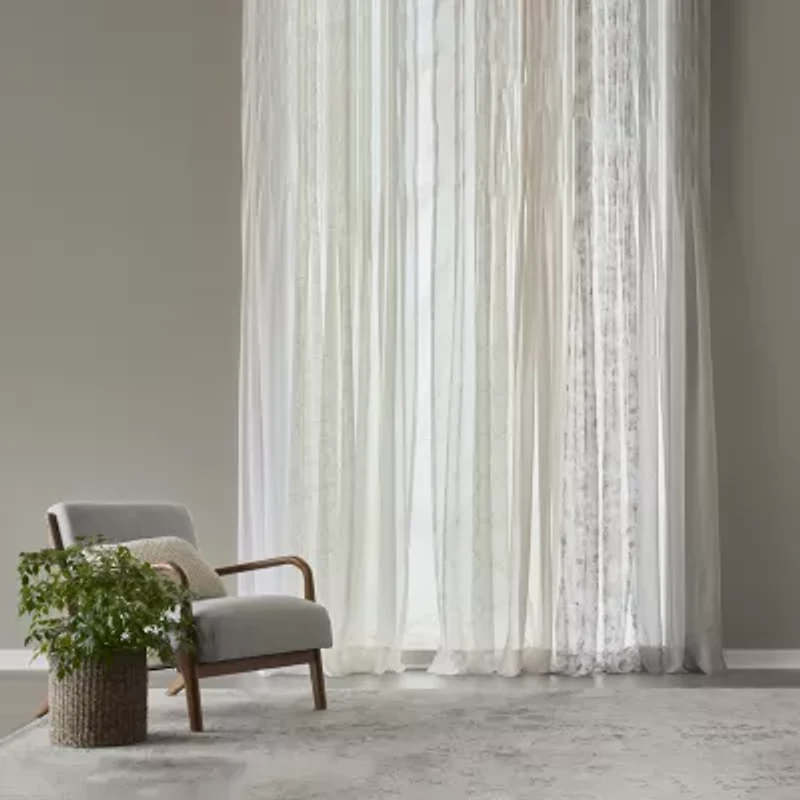 Regal Home Solid Voile Rod Pocket Sheer Single Curtain Panel