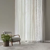 Regal Home Solid Voile Rod Pocket Sheer Single Curtain Panel