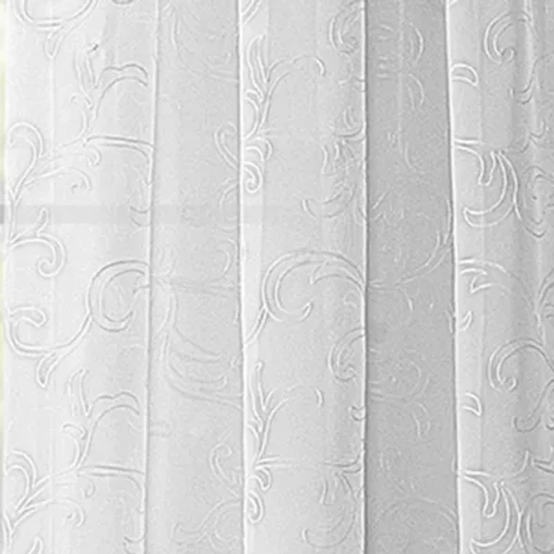 Regal Home Embroidered Voile Rod Pocket Sheer Single Curtain Panel