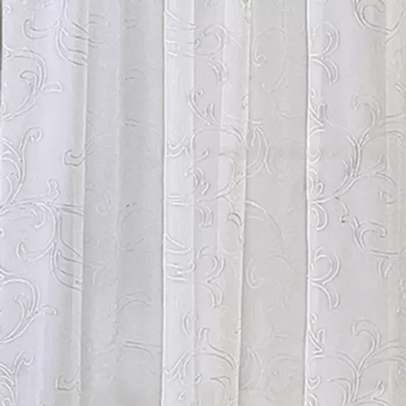 Regal Home Embroidered Voile Rod Pocket Sheer Single Curtain Panel