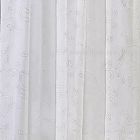 Regal Home Embroidered Voile Rod Pocket Sheer Single Curtain Panel