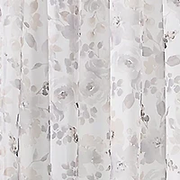 Regal Home Floral Printed Voile Rod Pocket Sheer Single Curtain Panel