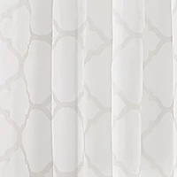 Regal Home Fret Printed Voile Rod Pocket Sheer Single Curtain Panel