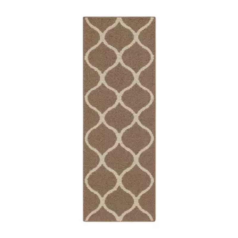 Maples Lattice Washable Skid Resistant Indoor Rectangular Runner