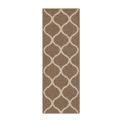 Maples Lattice Washable Skid Resistant Indoor Rectangular Runner