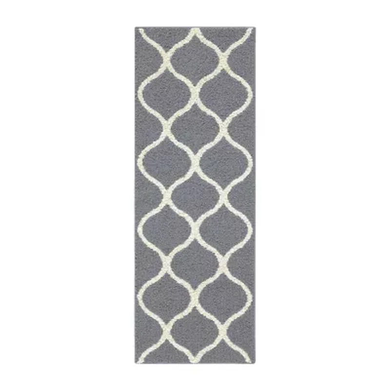Maples Lattice Washable Skid Resistant Indoor Rectangular Runner