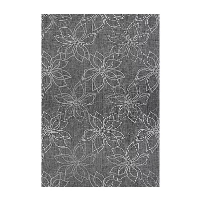 Couristan Charm Botanical Flatweave Indoor Outdoor Rectangular Accent Rug