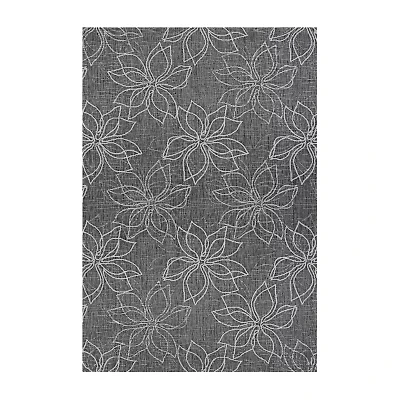 Couristan Charm Botanical Flatweave Indoor Outdoor Rectangular Accent Rug