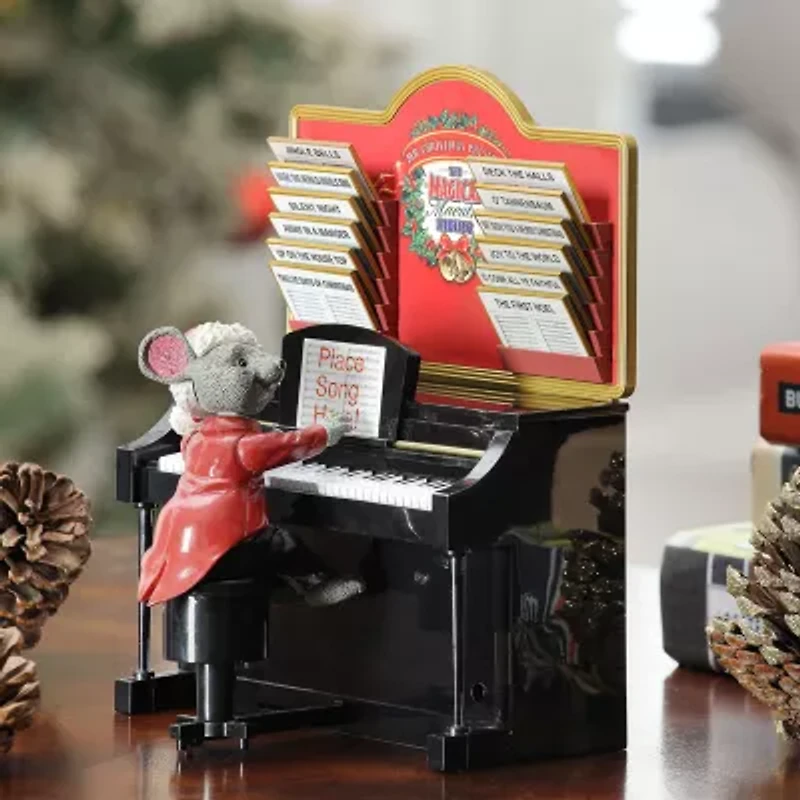 Magical Maestro Mouse Animated Christmas Figurine