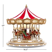 Animated Regal Carousel Christmas Tabletop Decor