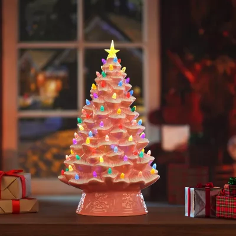 Nostalgic Christmas Lighted Tabletop Tree