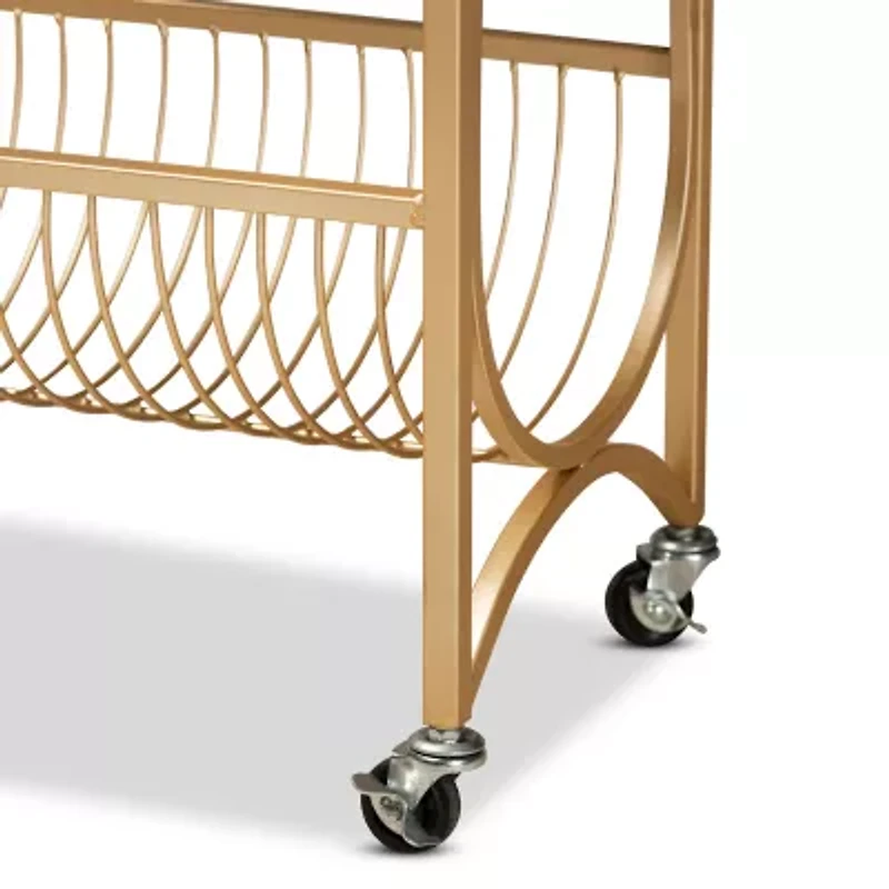 Jacek Marble-Top Serving Cart