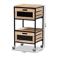 Olinda Storage 2-Drawer End Table