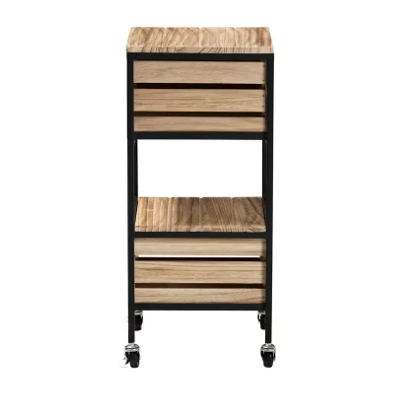 Olinda Storage 2-Drawer End Table