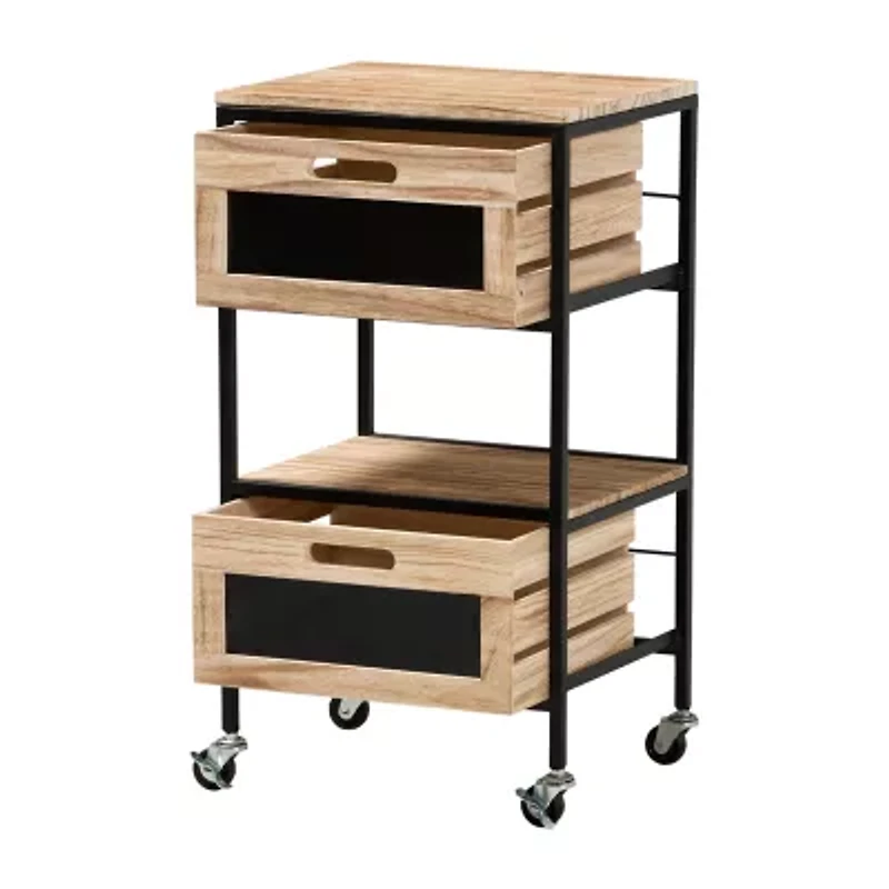 Olinda Storage 2-Drawer End Table
