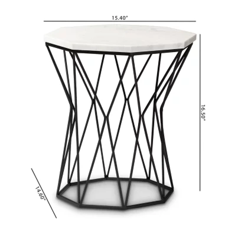 Venedict Metal End Table