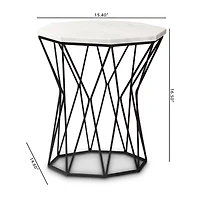 Venedict Metal End Table
