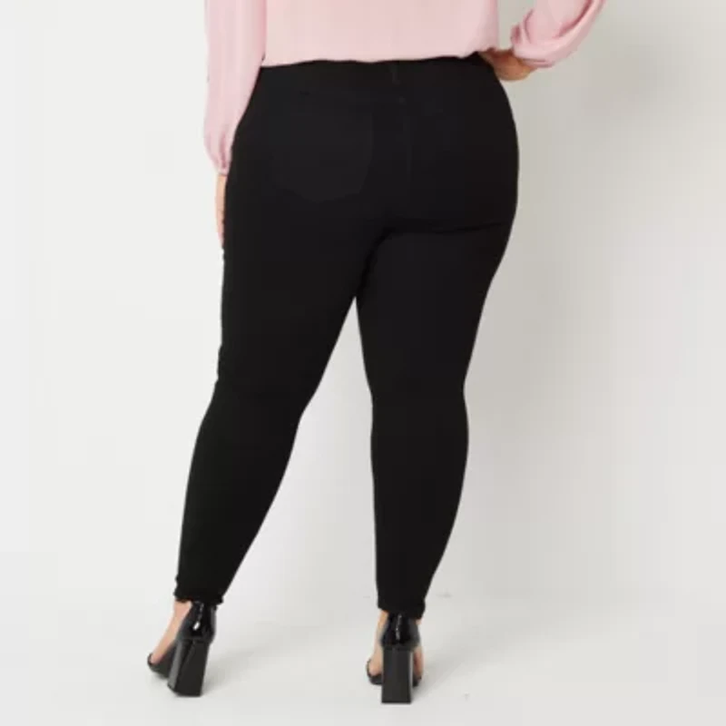Bold Elements Womens Plus Mid Rise Skinny Fit Jean
