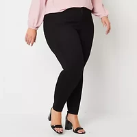 Bold Elements Womens Plus Mid Rise Skinny Fit Jean
